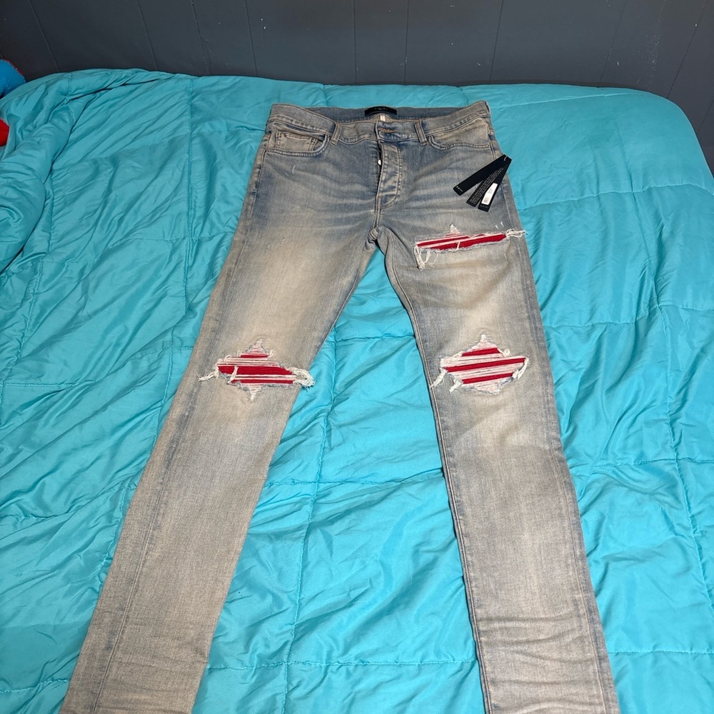 AMIRI Light Blue Denim with Black Tags